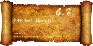 Göbel Henrik névjegykártya