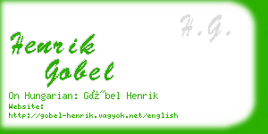 henrik gobel business card